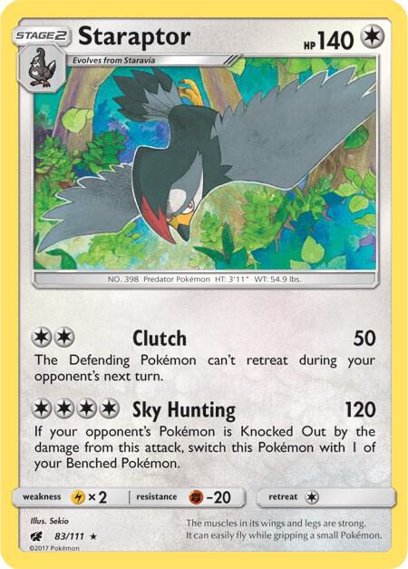 Staraptor Pokemon card from SM - Crimson Invasion