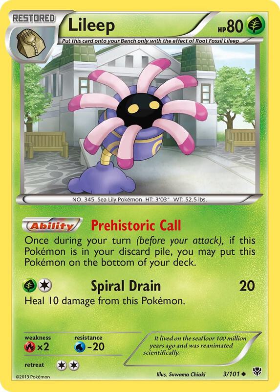 Lileep Pokemon card from Plasma Blast