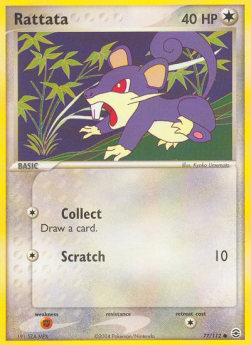Rattata Pokemon card from EX FireRed LeafGreen