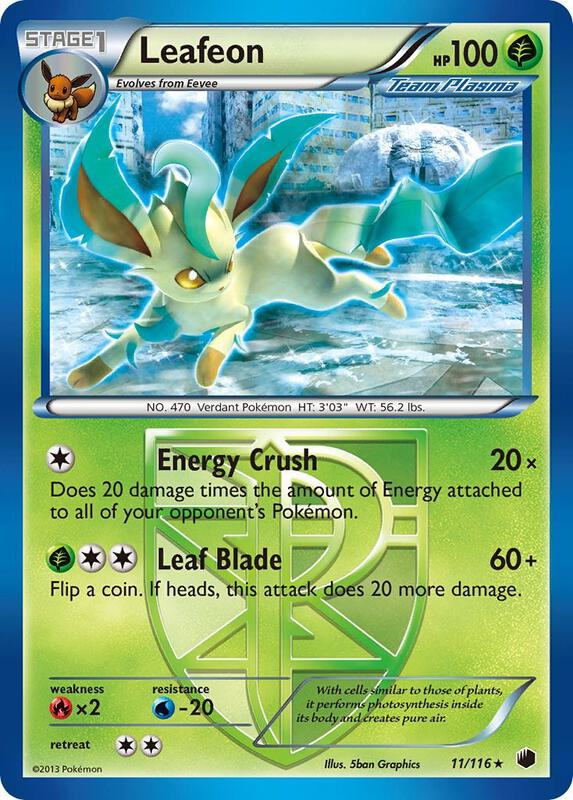 Leafeon (Team Plasma) Pokemon card from Plasma Freeze