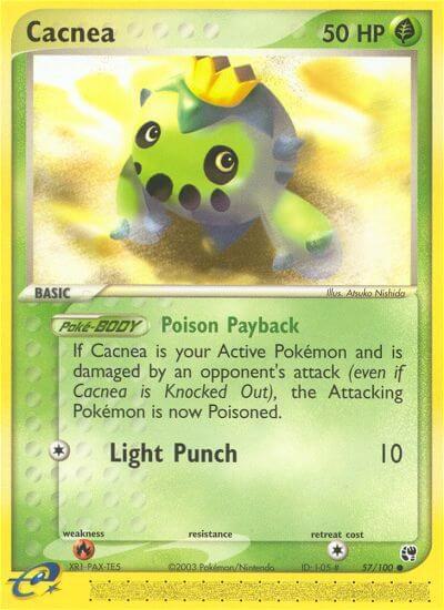Cacnea Pokemon card from Sandstorm