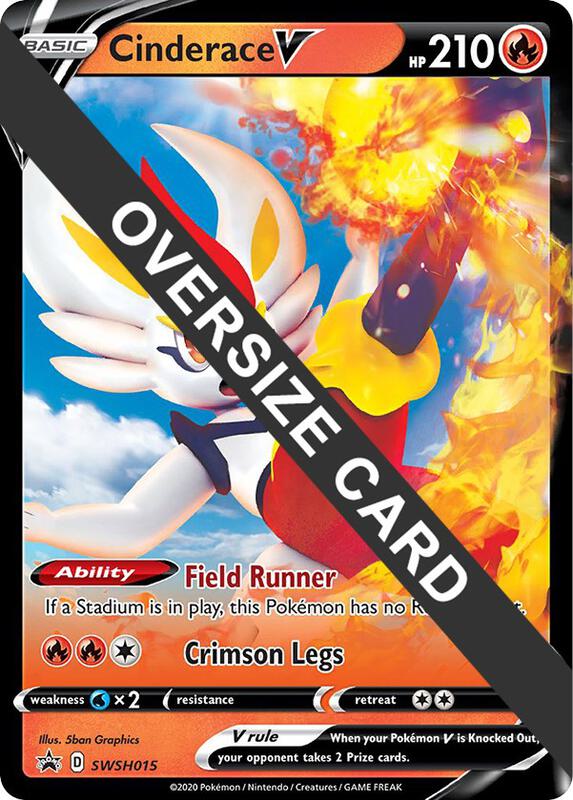 Cinderace V - SWSH015 Pokemon card from Jumbo Cards