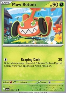 Mow Rotom Pokemon card from Stellar Crown
