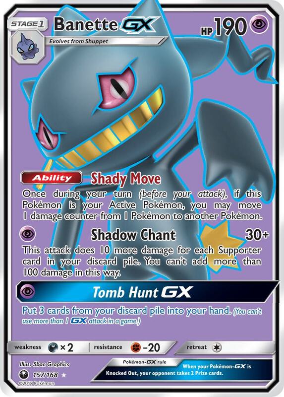 Banette GX (Full Art) Pokemon card from SM - Celestial Storm