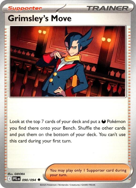 Grimsley's Move Pokemon card from ME02: Phantasmal Flames