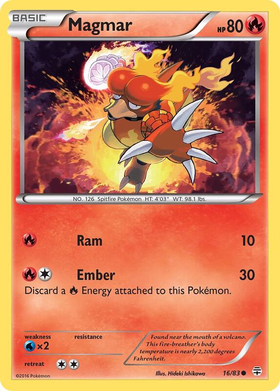 Magmar Pokemon card from Generations