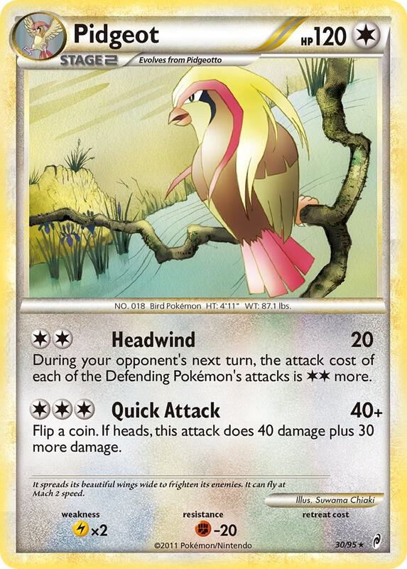 Pidgeot Pokemon card from Call of Legends