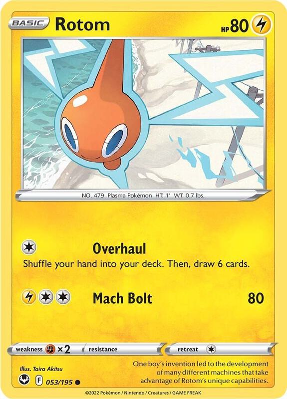Rotom Pokemon card from SWSH12: Silver