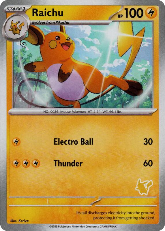 Raichu Pokemon card from My First Battle