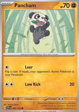 Pancham Pokemon card from Stellar Crown