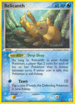 Relicanth Pokemon card from EX Hidden Legends