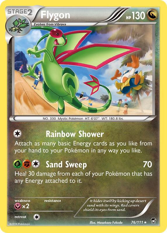 Flygon Pokemon card from XY - Furious Fists