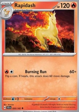 Rapidash Pokemon card from Stellar Crown
