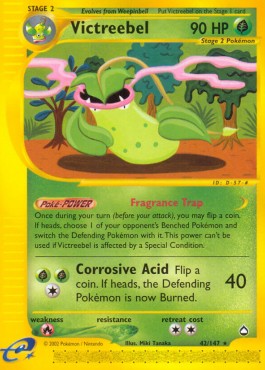 Victreebel Pokemon card from Aquapolis