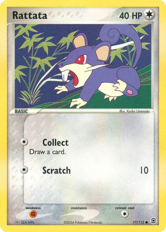Rattata Pokemon card from FireRed & LeafGreen