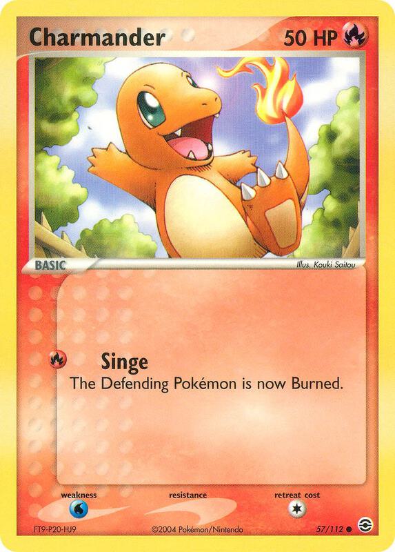 Charmander Pokemon card from FireRed & LeafGreen