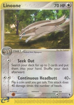 Linoone Pokemon card from EX Ruby Sapphire