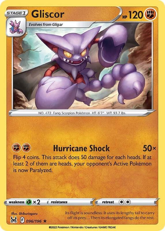 Gliscor Pokemon card from SWSH11: Lost Origin