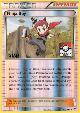 Ninja Boy Pokemon card from Steam Siege