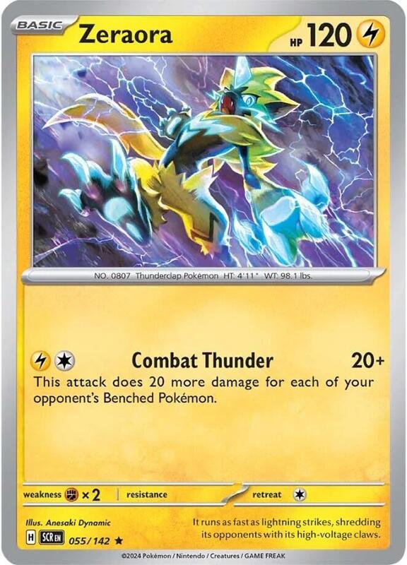 Zeraora Pokemon card from SV07: Stellar Crown