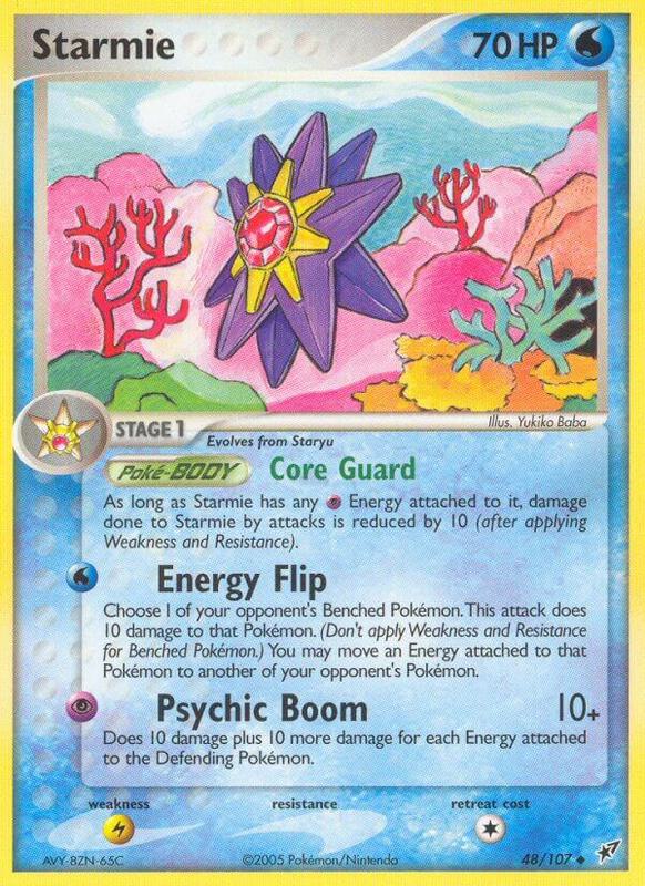 Starmie Pokemon card from Deoxys
