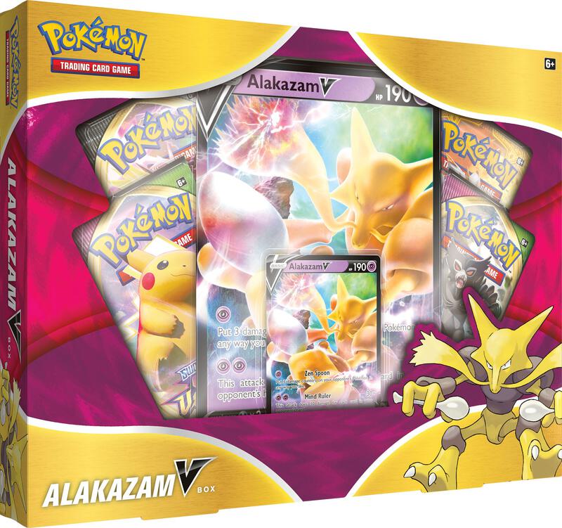 Alakazam V Box Pokemon card from SWSH04: Vivid