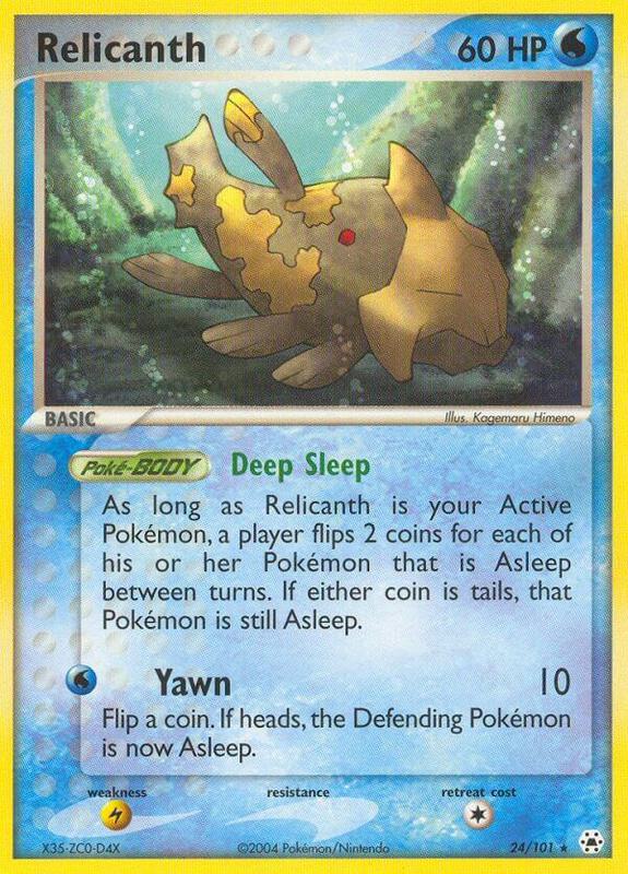 Relicanth Pokemon card from Hidden Legends