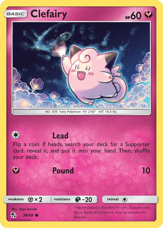 Clefairy (38) Pokemon card from Hidden Fates