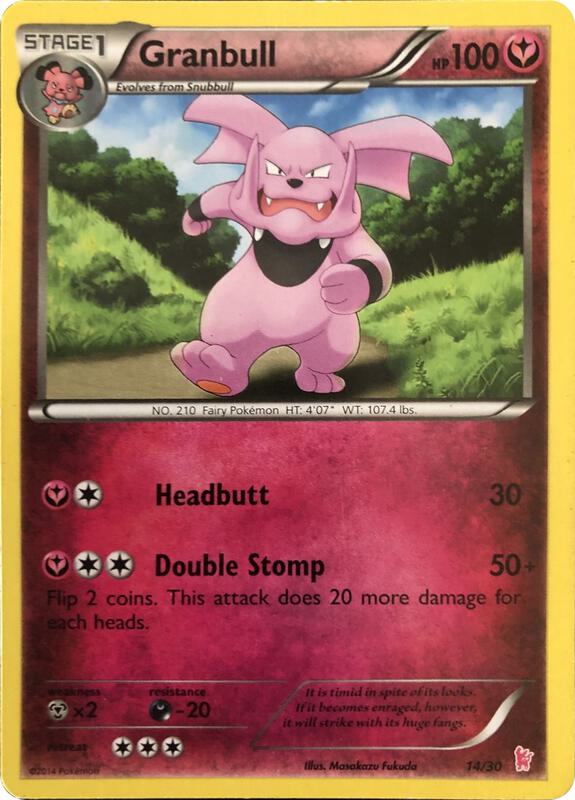Granbull (#14) Pokemon card from XY Trainer Kit: Sylveon & Noivern