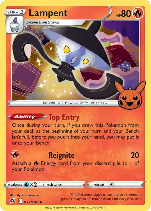 Lampent Pokemon card from Trick or Trade BOOster Bundle