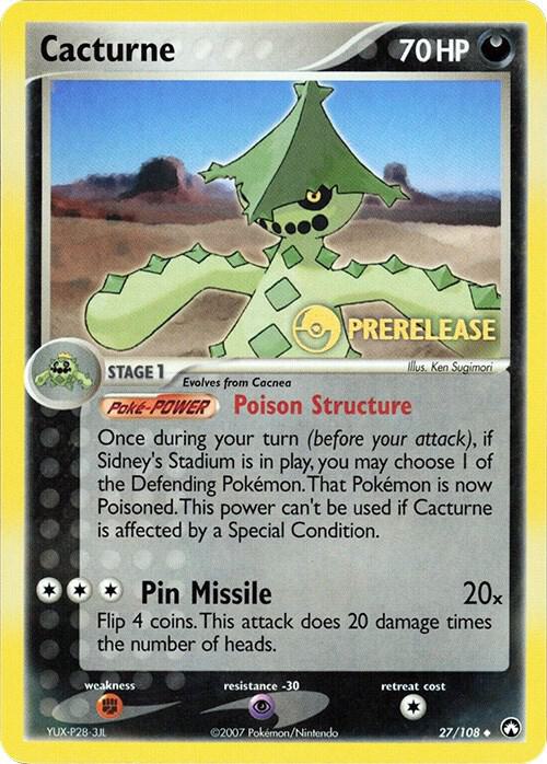 Cacturne Pokemon card from Miscellaneous Cards & Products
