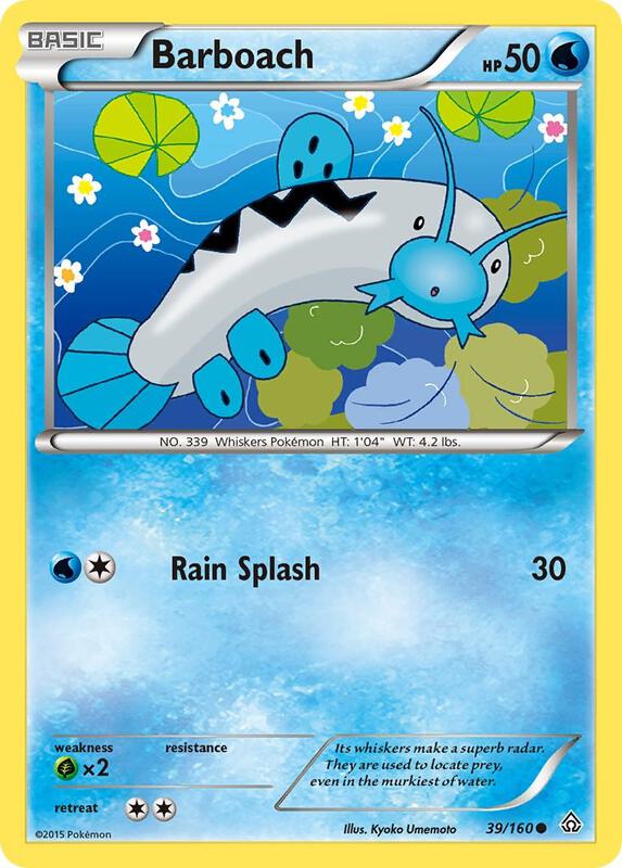 Barboach Pokemon card from XY - Primal Clash