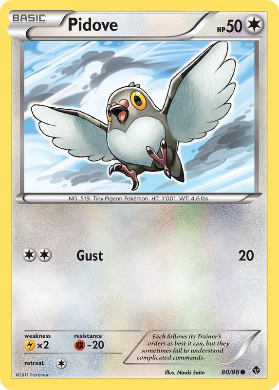 Pidove Pokemon card from Emerging Powers