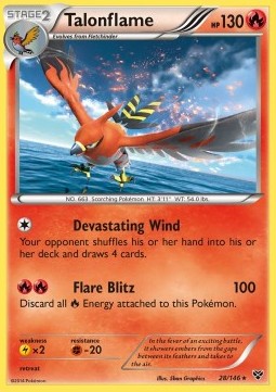 Talonflame Pokemon card from XY