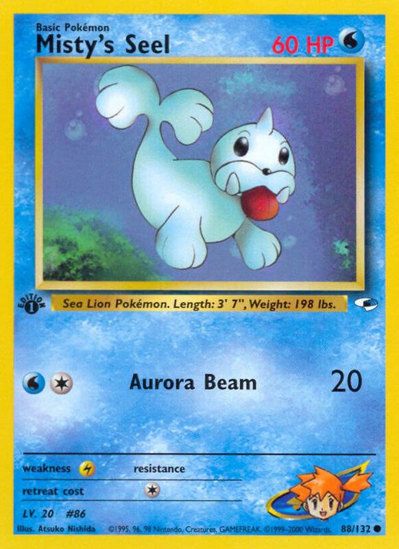 Misty's Seel Pokemon card from Gym Heroes