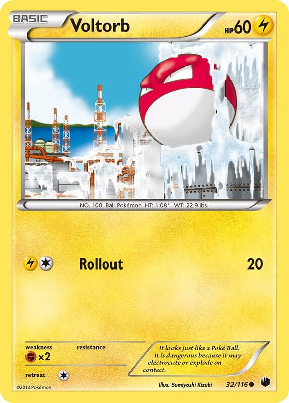 Voltorb Pokemon card from Plasma Freeze
