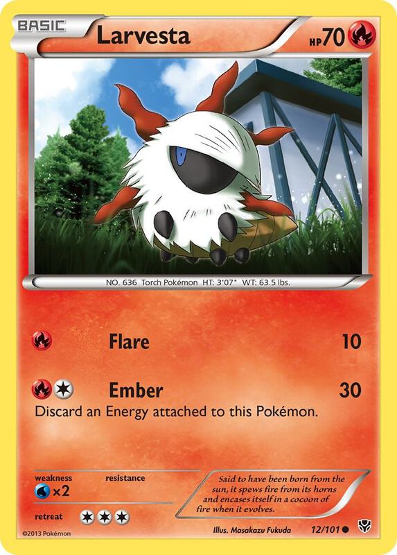 Larvesta Pokemon card from Plasma Blast