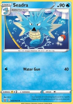 Seadra Pokemon card from Battle Styles