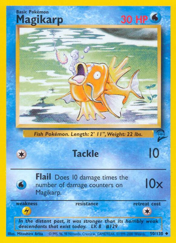 Magikarp Pokemon card from Base Set 2