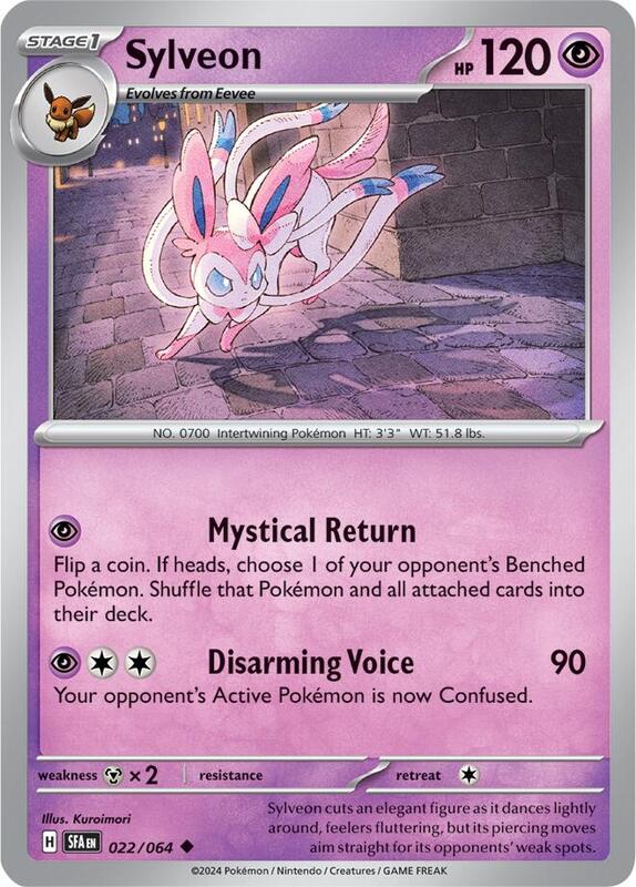 Sylveon Pokemon card from SV: Shrouded Fable