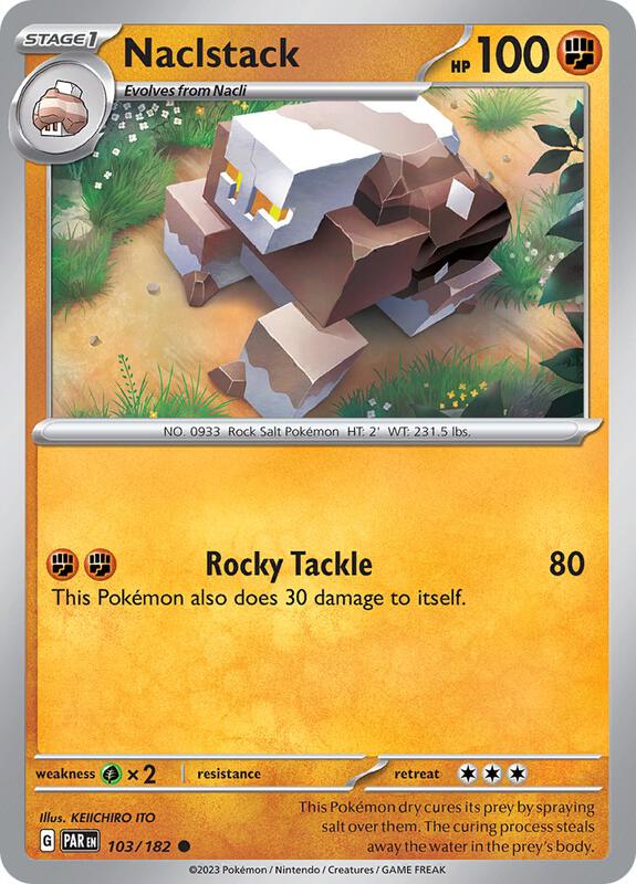 Naclstack Pokemon card from SV04: Paradox Rift
