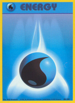 Water Energy Pokemon card from Base Set