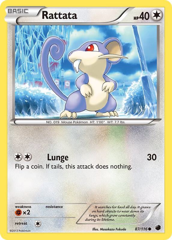 Rattata Pokemon card from Plasma Freeze
