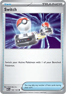 Switch Pokemon card from Mega Evolution