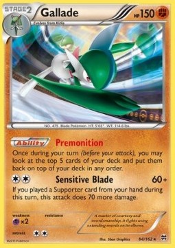Gallade Pokemon card from BREAKthrough