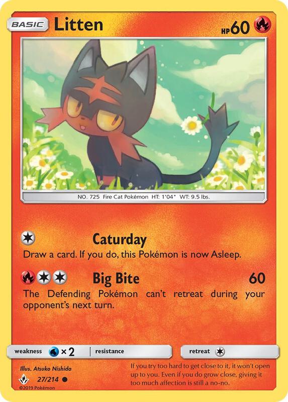 Litten (27) Pokemon card from SM - Unbroken Bonds