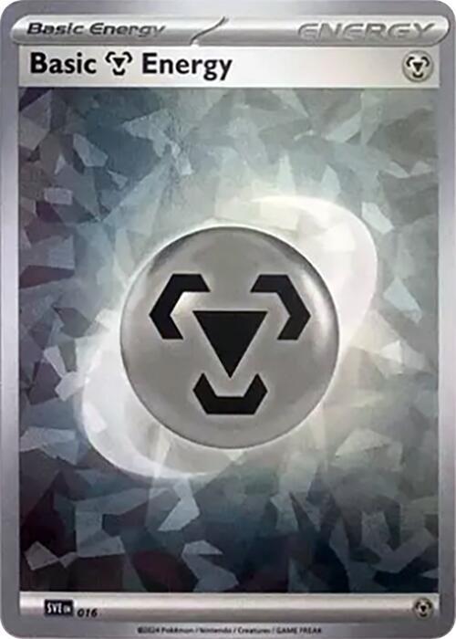 Basic Metal Energy (Cracked Ice Holo) Pokemon card from SVE: Scarlet & Violet Energies