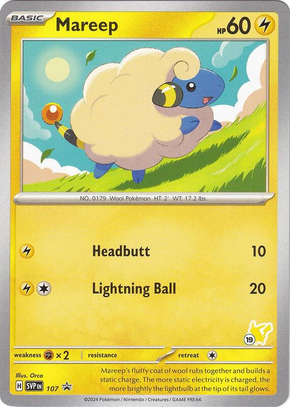 Mareep - Pikachu 19 Pokemon card from Battle Academy 2024