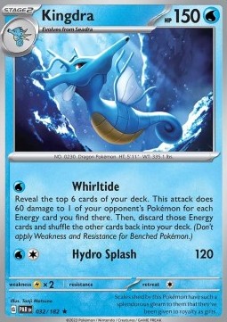 Kingdra Pokemon card from Paradox Rift
