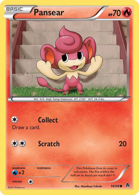 Pansear Pokemon card from Emerging Powers